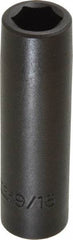 Proto - 1/2" Drive 9/16" Deep Impact Socket - 6 Points, 3-1/4" OAL - Americas Industrial Supply