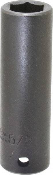 Proto - 1/2" Drive 5/8" Deep Impact Socket - 6 Points, 3-1/4" OAL - Americas Industrial Supply