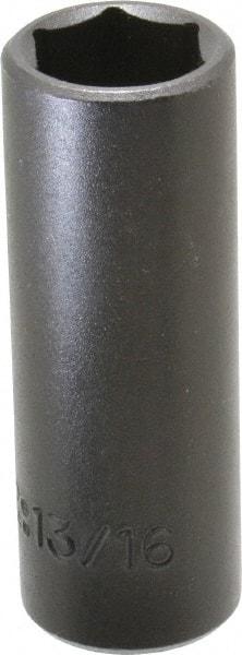 Proto - 1/2" Drive 13/16" Deep Impact Socket - 6 Points, 3-1/4" OAL - Americas Industrial Supply