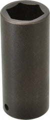 Proto - 1/2" Drive 1" Deep Impact Socket - 6 Points, 3-1/2" OAL - Americas Industrial Supply