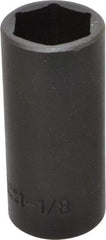 Proto - 1/2" Drive 1-1/8" Deep Impact Socket - 6 Points, 3-1/2" OAL - Americas Industrial Supply