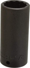 Proto - 1/2" Drive 1-1/8" Deep Impact Socket - 12 Points, 3-1/2" OAL - Americas Industrial Supply