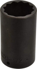 Proto - 1/2" Drive 1-1/2" Deep Impact Socket - 12 Points, 3-1/2" OAL - Americas Industrial Supply