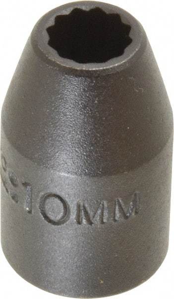 Proto - 1/2" Drive 10mm Standard Impact Socket - 12 Points, 1-1/2" OAL - Americas Industrial Supply