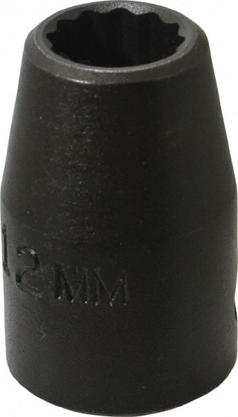 Proto - 1/2" Drive 12mm Standard Impact Socket - Americas Industrial Supply