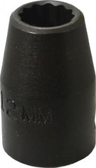 Proto - 1/2" Drive 12mm Standard Impact Socket - Americas Industrial Supply