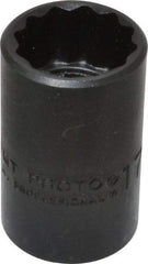 Proto - 1/2" Drive 17mm Standard Impact Socket - 12 Points, 1-1/2" OAL - Americas Industrial Supply