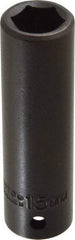 Proto - 1/2" Drive 15mm Deep Impact Socket - 6 Points, 3-1/4" OAL - Americas Industrial Supply