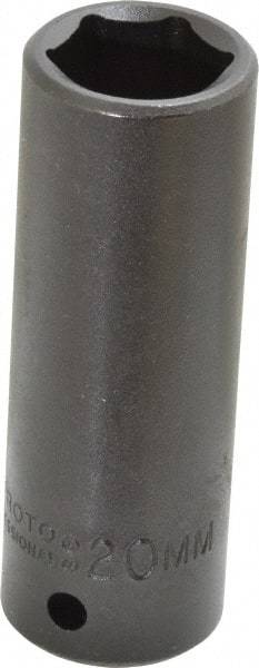 Proto - 1/2" Drive 20mm Deep Impact Socket - 6 Points, 3-1/4" OAL - Americas Industrial Supply