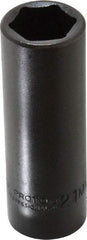 Proto - 1/2" Drive 21mm Deep Impact Socket - 6 Points, 3-1/4" OAL - Americas Industrial Supply