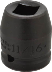 Proto - 3/4" Drive 11/16" Standard Impact Socket - 4 Points, 1-7/8" OAL - Americas Industrial Supply