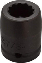 Proto - 3/4" Drive 7/8" Standard Impact Socket - 12 Points, 2" OAL - Americas Industrial Supply