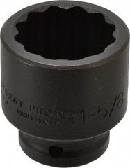 Proto - 3/4" Drive 1-5/8" Standard Impact Socket - 12 Points, 2-7/16" OAL - Americas Industrial Supply