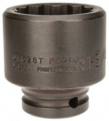 Proto - 3/4" Drive 1-3/4" Standard Impact Socket - 12 Points, 2-5/8" OAL - Americas Industrial Supply