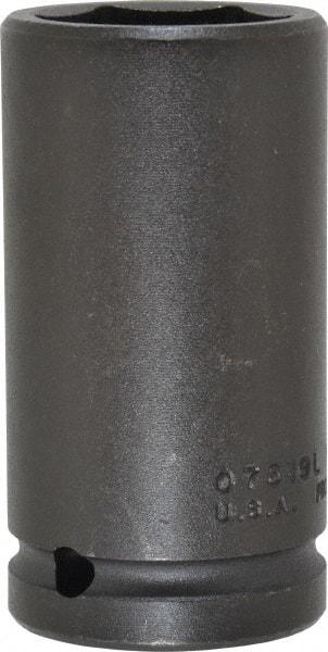 Proto - 3/4" Drive 1-3/16" Deep Impact Socket - 6 Points, 3-1/4" OAL - Americas Industrial Supply