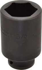 Proto - 3/4" Drive 1-3/4" Deep Impact Socket - 6 Points, 3-7/8" OAL - Americas Industrial Supply