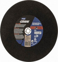 Norton - 14" Aluminum Oxide Cutoff Wheel - 1/8" Thick, 20mm Arbor, 5,400 Max RPM, Use with Angle Grinders - Americas Industrial Supply