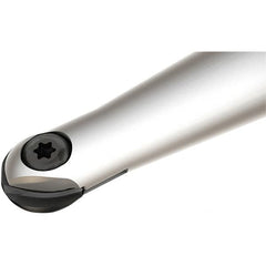 Iscar - 10mm Cut Diam, 10mm Shank Diam, 90mm OAL, Indexable Ball Nose End Mill - 25mm Head Length, Straight Shank, HCM D10 Toolholder, HBR-QF, HCR Insert - Americas Industrial Supply