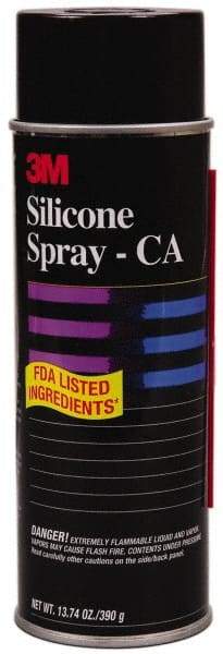 3M - 24 oz Aerosol Silicone Lubricant - Clear, 350°F Max - Americas Industrial Supply