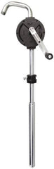 PRO-LUBE - Oil Lubrication 10 Gal/min Flow Cast Iron Rotary Hand Pump - For 15 to 55 Gal Container, Use with Diesel Fuel, Kerosene & Petroleum-Based Fluids, Do Not Use with Water-Based Media - Americas Industrial Supply