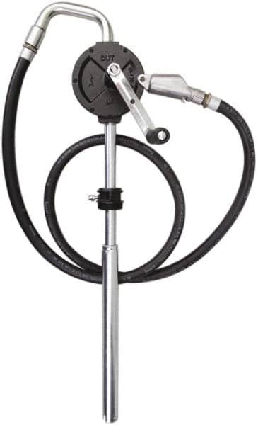 PRO-LUBE - Oil Lubrication 10 Gal/min Flow Cast Iron Rotary Hand Pump - For 15 to 55 Gal Container, Use with Diesel Fuel, Kerosene & Petroleum-Based Fluids, Do Not Use with Water-Based Media - Americas Industrial Supply
