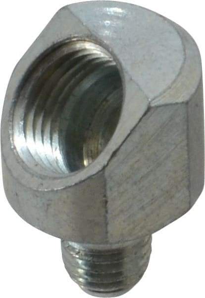 PRO-LUBE - 45° Head Angle, 1/4-28 NPT Steel Grease Fitting Adapter - 1/4" Hex - Americas Industrial Supply