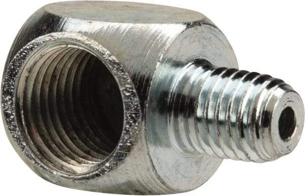 PRO-LUBE - 90° Head Angle, 1/4-27 NPT Steel Grease Fitting Adapter - 1/2" Hex - Americas Industrial Supply