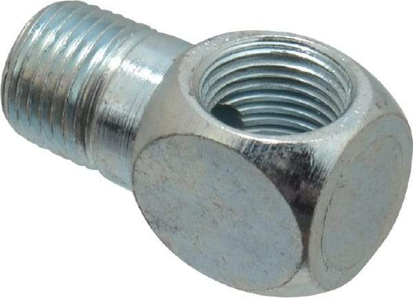 PRO-LUBE - 90° Head Angle, 1/8-27 NPT Steel Grease Fitting Adapter - 1/2" Hex - Americas Industrial Supply