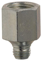 PRO-LUBE - Straight Head Angle, 1/4-28 NPT Steel Grease Fitting Adapter - 1/2" Hex - Americas Industrial Supply