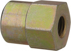 PRO-LUBE - Straight Head Angle, 1/4-28 NPT Steel Grease Fitting Adapter - 1/2" Hex - Americas Industrial Supply