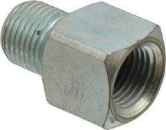 PRO-LUBE - Straight Head Angle, 1/8-27 NPT Steel Grease Fitting Adapter - 1/2" Hex - Americas Industrial Supply