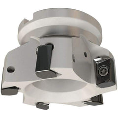 Iscar - 12 Inserts, 160mm Cut Diam, 40mm Arbor Diam, 16.3mm Max Depth of Cut, Indexable Square-Shoulder Face Mill - 0/90° Lead Angle, 63mm High, H490 AN.X 17 Insert Compatibility, Series Helido - Americas Industrial Supply
