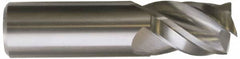 Kennametal - 3/8", 3 Flute, Single End, Solid Carbide, 0.03" Corner Radius End Mill - 2-1/2" OAL, 38° Helix, Right Hand Flute, 3/4" LOC, Right Hand Cut - Americas Industrial Supply