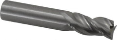 Kennametal - 5/8" Diam, 1-1/4" LOC, 3 Flute Solid Carbide Roughing & Finishing Square End Mill - Uncoated, 3-1/2" OAL, 5/8" Shank Diam, Straight Shank, 38° Helix, Centercutting, Regular Length - Americas Industrial Supply