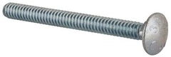 Value Collection - #10-24 UNC 2" Length Under Head, Standard Square Neck, Carriage Bolt - Grade 2 Steel, Zinc-Plated Finish - Americas Industrial Supply