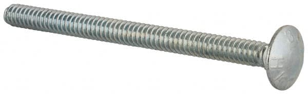 Value Collection - #10-24 UNC 2-1/2" Length Under Head, Standard Square Neck, Carriage Bolt - Grade 2 Steel, Zinc-Plated Finish - Americas Industrial Supply