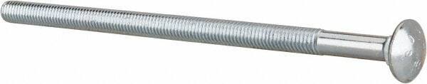 Value Collection - 3/8-16 UNC 7-1/2" Length Under Head, Standard Square Neck, Carriage Bolt - Grade 2 Steel, Zinc-Plated Finish - Americas Industrial Supply