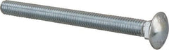 Value Collection - 7/16-14 UNC 5" Length Under Head, Standard Square Neck, Carriage Bolt - Grade 2 Steel, Zinc-Plated Finish - Americas Industrial Supply