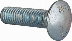 Value Collection - 1/2-13 UNC 1-3/4" Length Under Head, Standard Square Neck, Carriage Bolt - Grade 2 Steel, Zinc-Plated Finish - Americas Industrial Supply