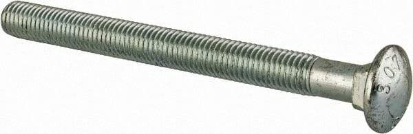 Value Collection - 5/8-11 UNC 7" Length Under Head, Standard Square Neck, Carriage Bolt - Grade 2 Steel, Zinc-Plated Finish - Americas Industrial Supply