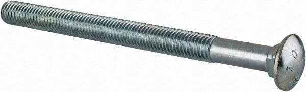 Value Collection - 5/8-11 UNC 8" Length Under Head, Standard Square Neck, Carriage Bolt - Grade 2 Steel, Zinc-Plated Finish - Americas Industrial Supply