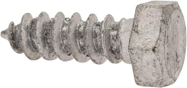 Value Collection - 5/16" Screw, 1" Length Under Head, Steel, Hex Head Lag Screw - Hot Dipped Galvanized, Grade 2 - Americas Industrial Supply
