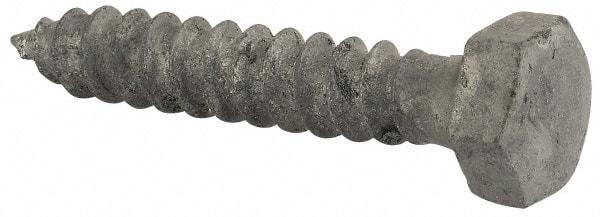 Value Collection - 5/16" Screw, 1-3/4" Length Under Head, Steel, Hex Head Lag Screw - Hot Dipped Galvanized, Grade 2 - Americas Industrial Supply