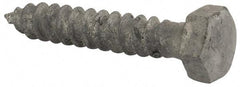 Value Collection - 5/16" Screw, 1-3/4" Length Under Head, Steel, Hex Head Lag Screw - Hot Dipped Galvanized, Grade 2 - Americas Industrial Supply