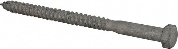 Value Collection - 3/8" Screw, 5-1/2" Length Under Head, Steel, Hex Head Lag Screw - Hot Dipped Galvanized, Grade 2 - Americas Industrial Supply