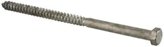 Value Collection - 3/8" Screw, 7" Length Under Head, Steel, Hex Head Lag Screw - Hot Dipped Galvanized, Grade 2 - Americas Industrial Supply