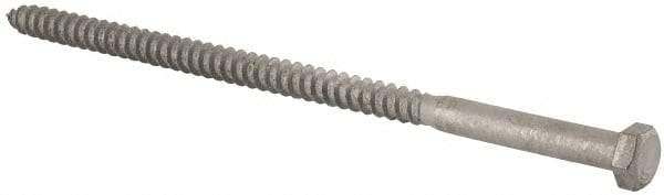 Value Collection - 3/8" Screw, 8" Length Under Head, Steel, Hex Head Lag Screw - Hot Dipped Galvanized, Grade 2 - Americas Industrial Supply