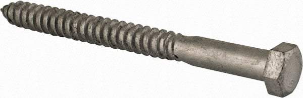 Value Collection - 5/8" Screw, 7" Length Under Head, Steel, Hex Head Lag Screw - Hot Dipped Galvanized, Grade 2 - Americas Industrial Supply