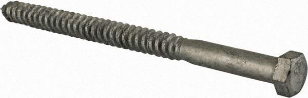 Value Collection - 5/8" Screw, 9" Length Under Head, Steel, Hex Head Lag Screw - Hot Dipped Galvanized, Grade 2 - Americas Industrial Supply