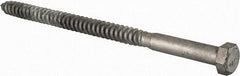Value Collection - 5/8" Screw, 10" Length Under Head, Steel, Hex Head Lag Screw - Hot Dipped Galvanized, Grade 2 - Americas Industrial Supply